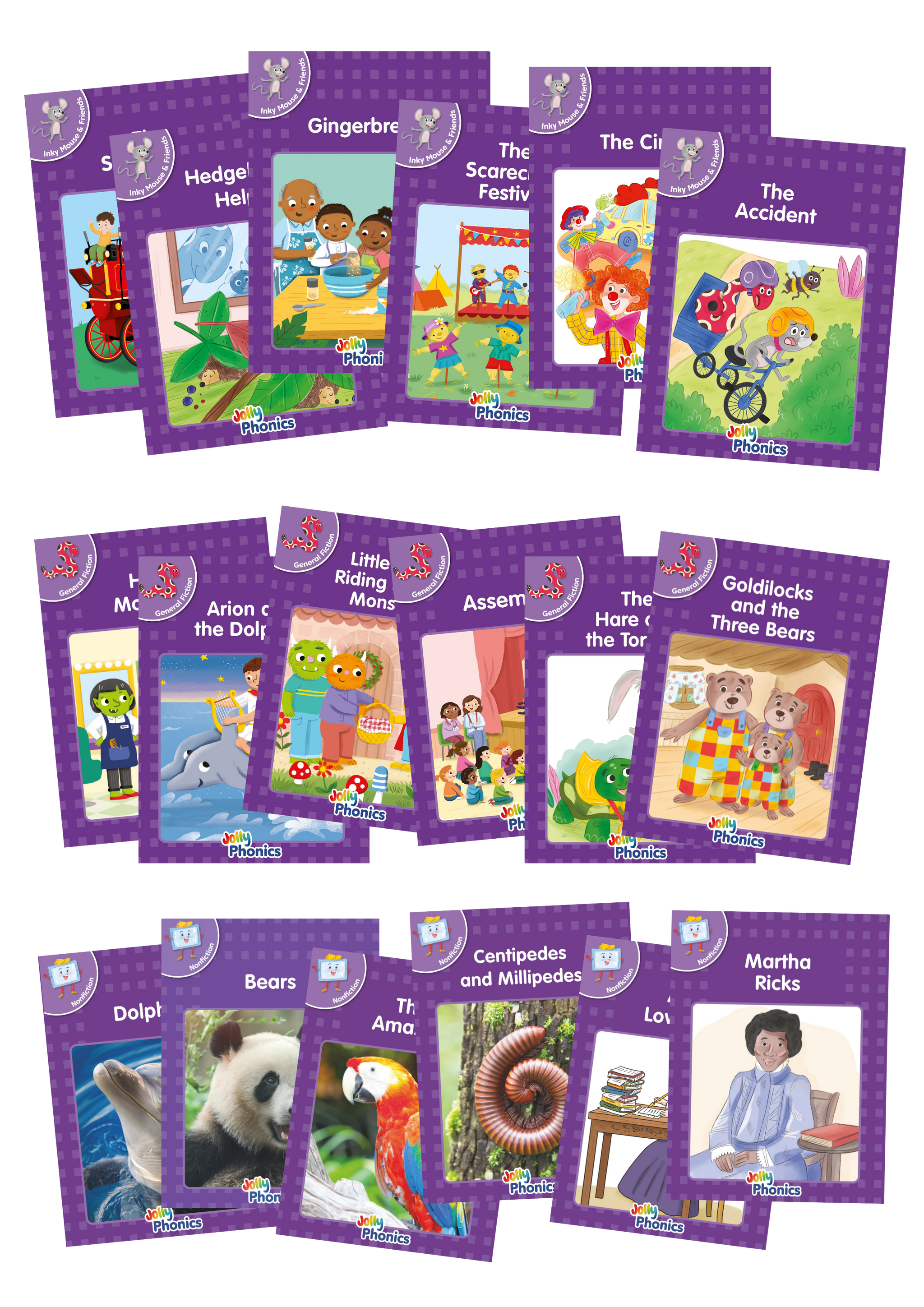 Jolly Phonics Purple Readers Complete Set Level 5 (General Fiction